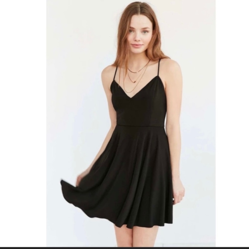 Urban Outfitters / Kimchi Blue Black Skater Dress - Medium